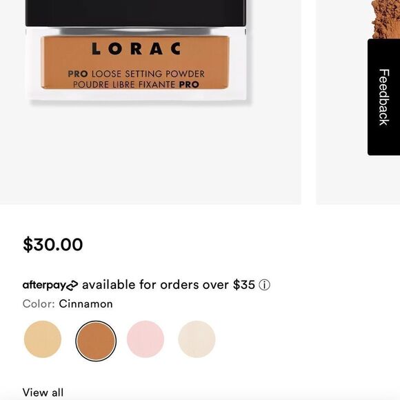 LORAC Pro Loose Setting Powder in Cinnamon light diffusing, ultra blurring - Picture 3 of 4